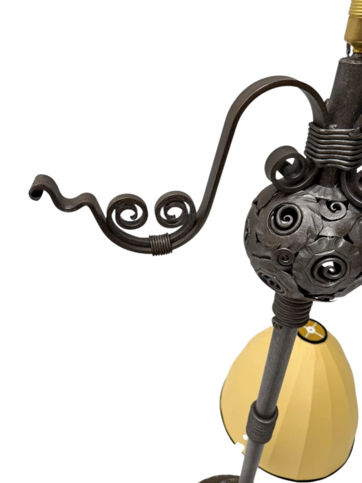 Art Deco Amsterdamse School Floor Lamp by Amsterdamsche Kunstsmederij, 1920s
